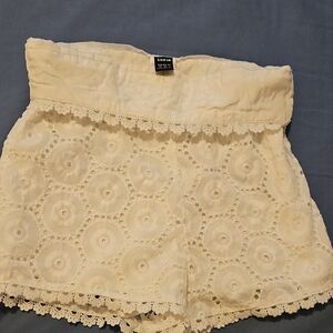 SHEIN White Satin Shorts